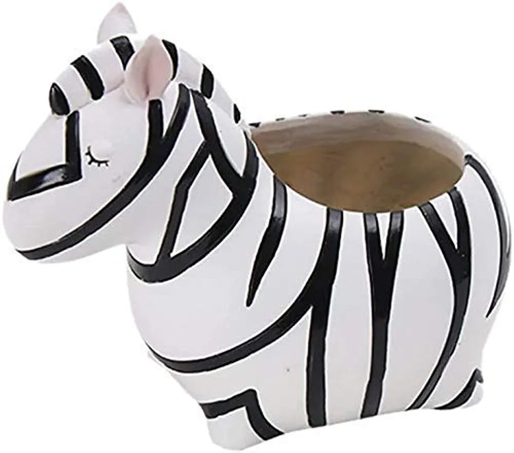 Zebra Shape Planter Pot | Decorative Resin Succulent Planter for Decor