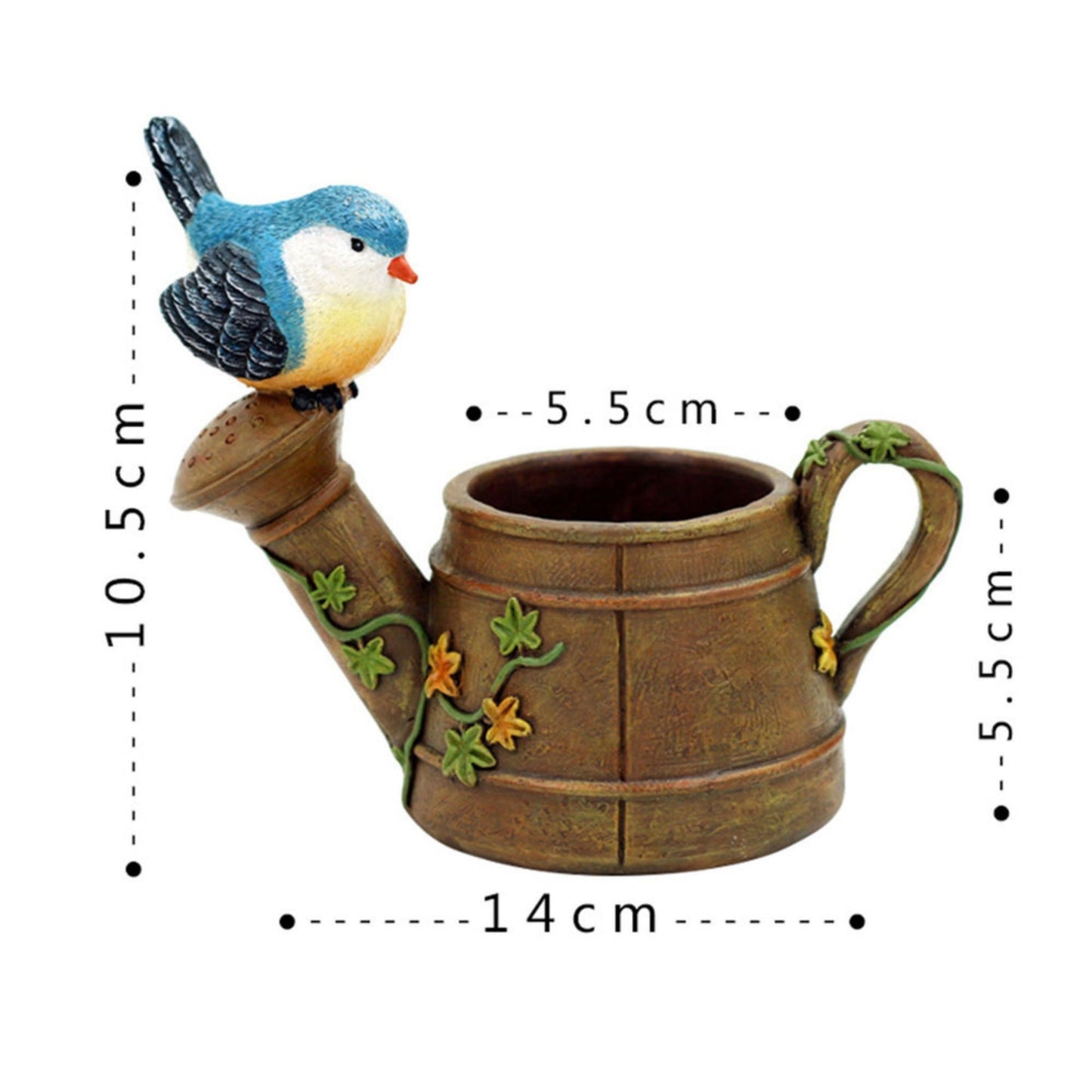 bird watering can planter for indoor home decor