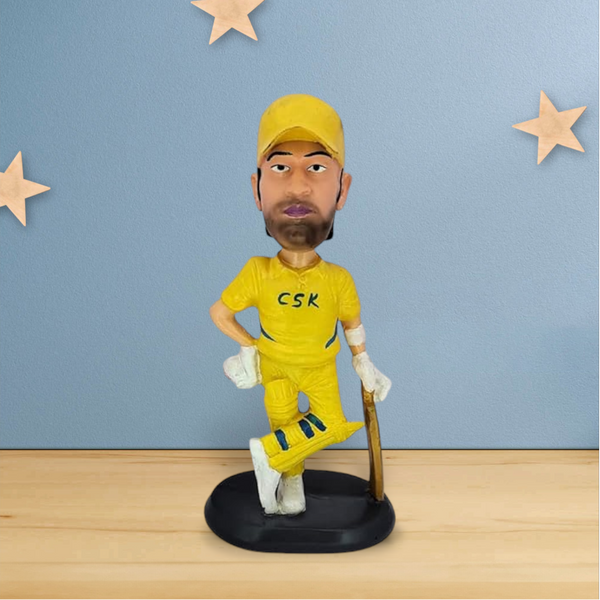 Cricket player bobble head