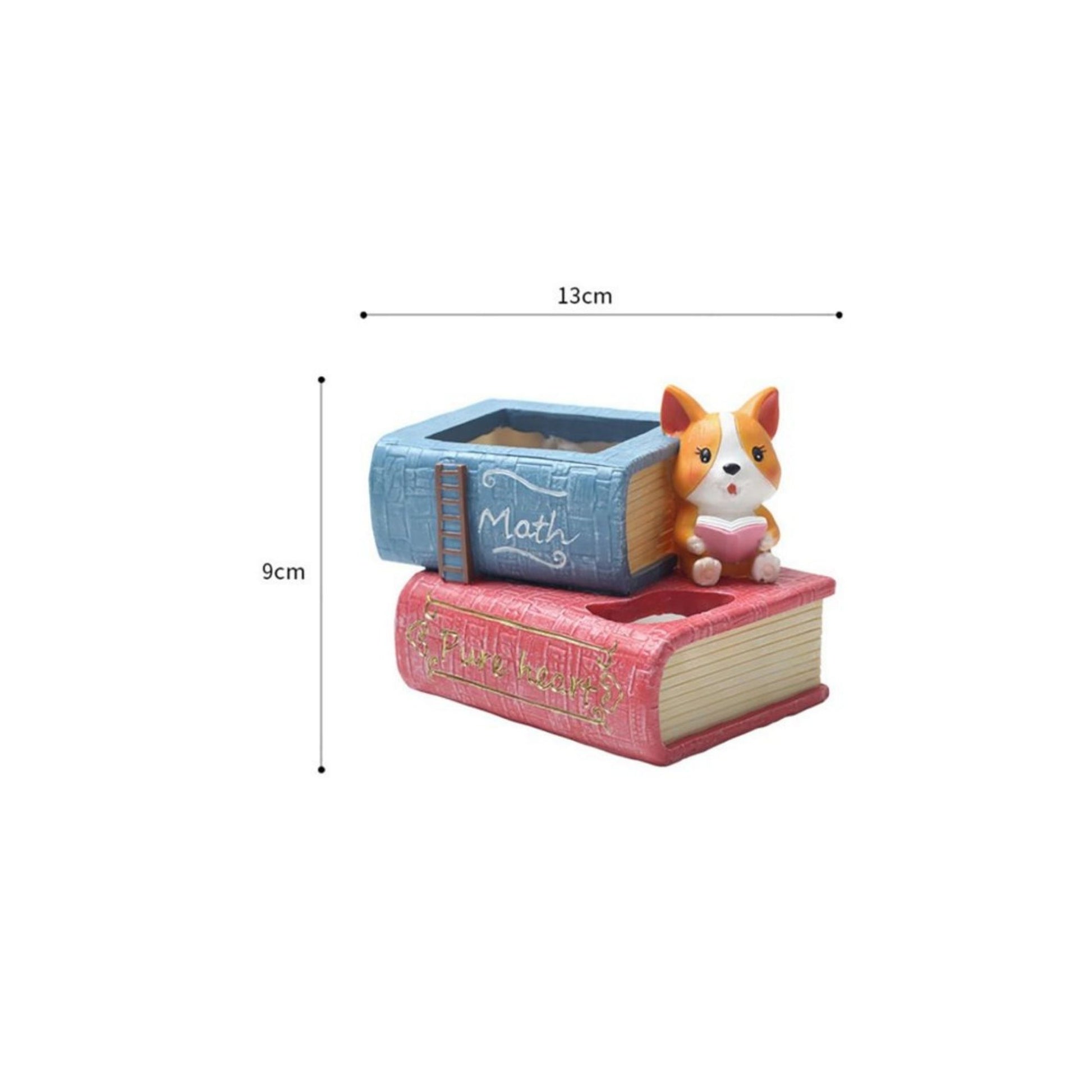 Decorative book planter for modern home interiors