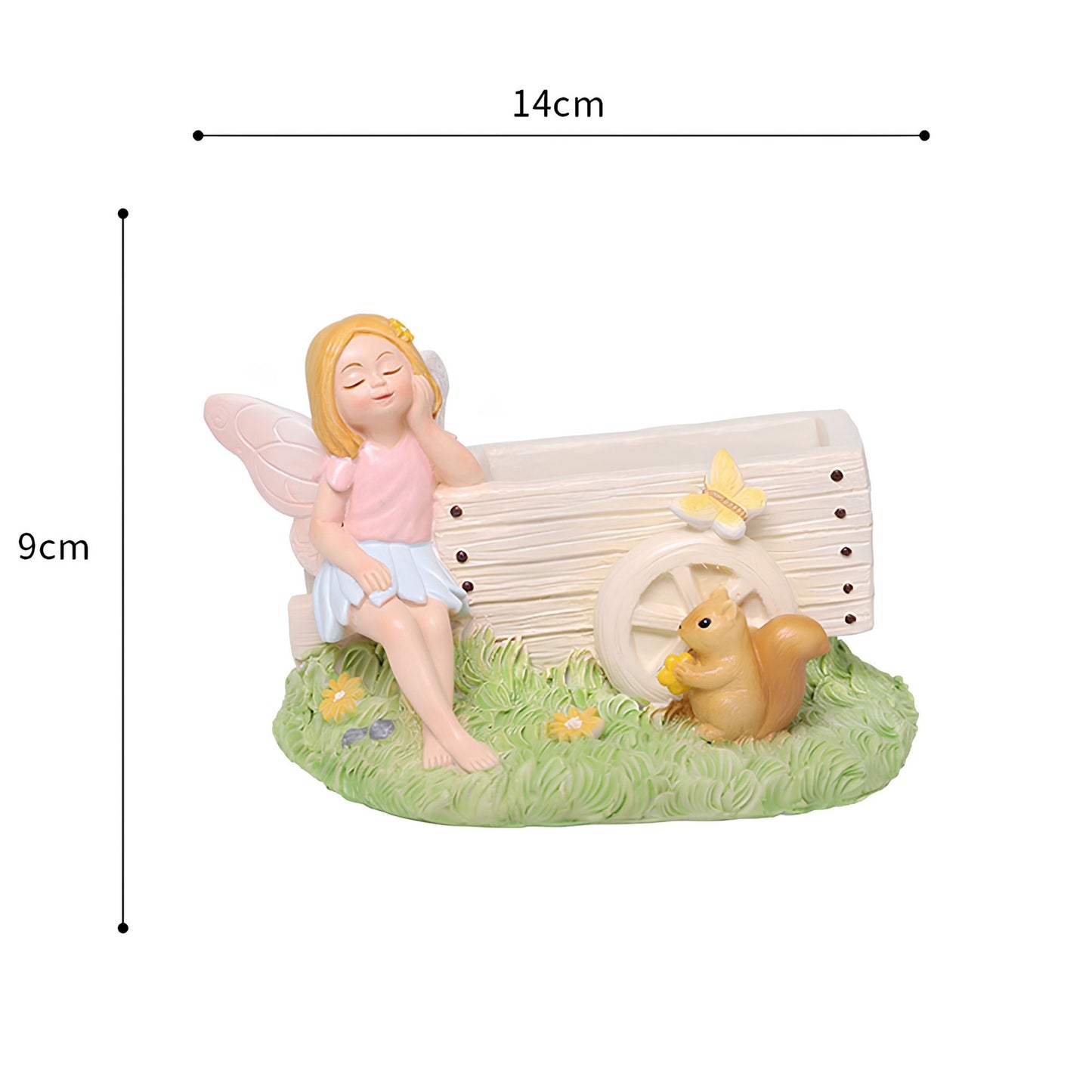 Fairy garden planter pot with angel fairy figure