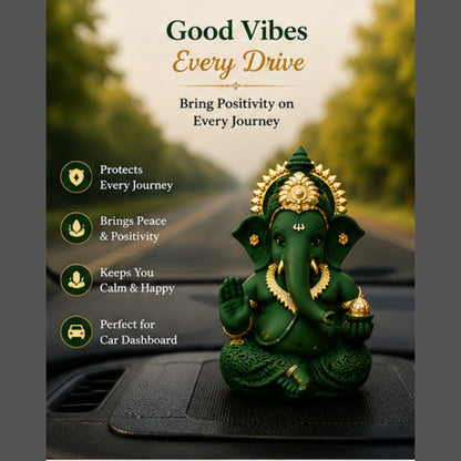 Premium Resin Ganpati Murti for car dashboard