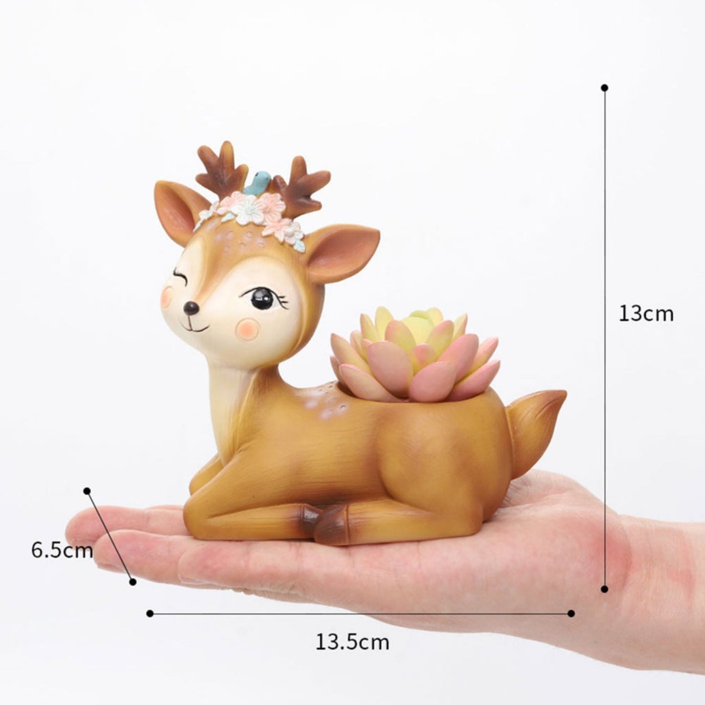 Luxury decorative deer planter pot for indoor plants and office table decor