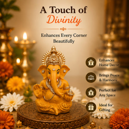 Lord Ganesha Idol for Pooja Room Decor