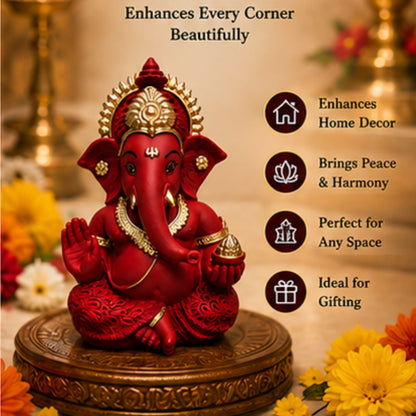 Maroon Lord Ganesh Idol for Gifting