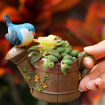 Premium decorative planter with bird design for modern home decor