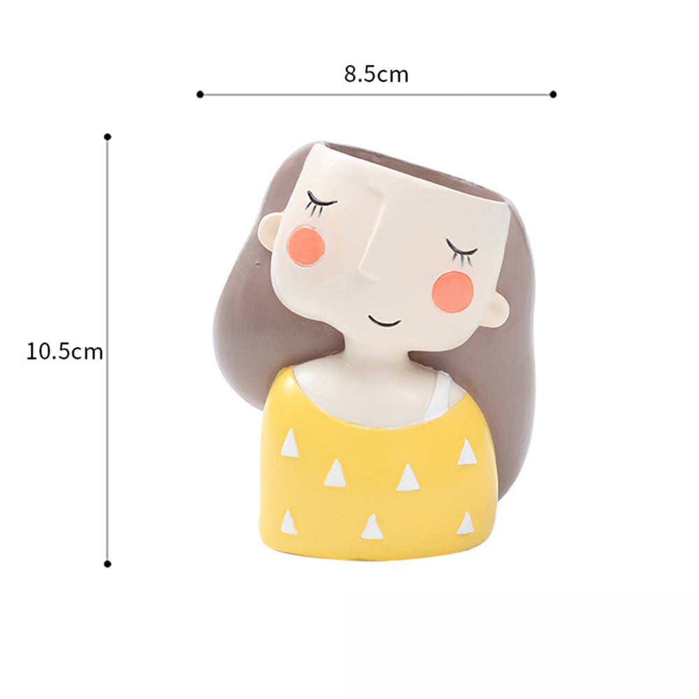 Girl Face Succulent Planter Combo | Aesthetic Indoor Flower Pots